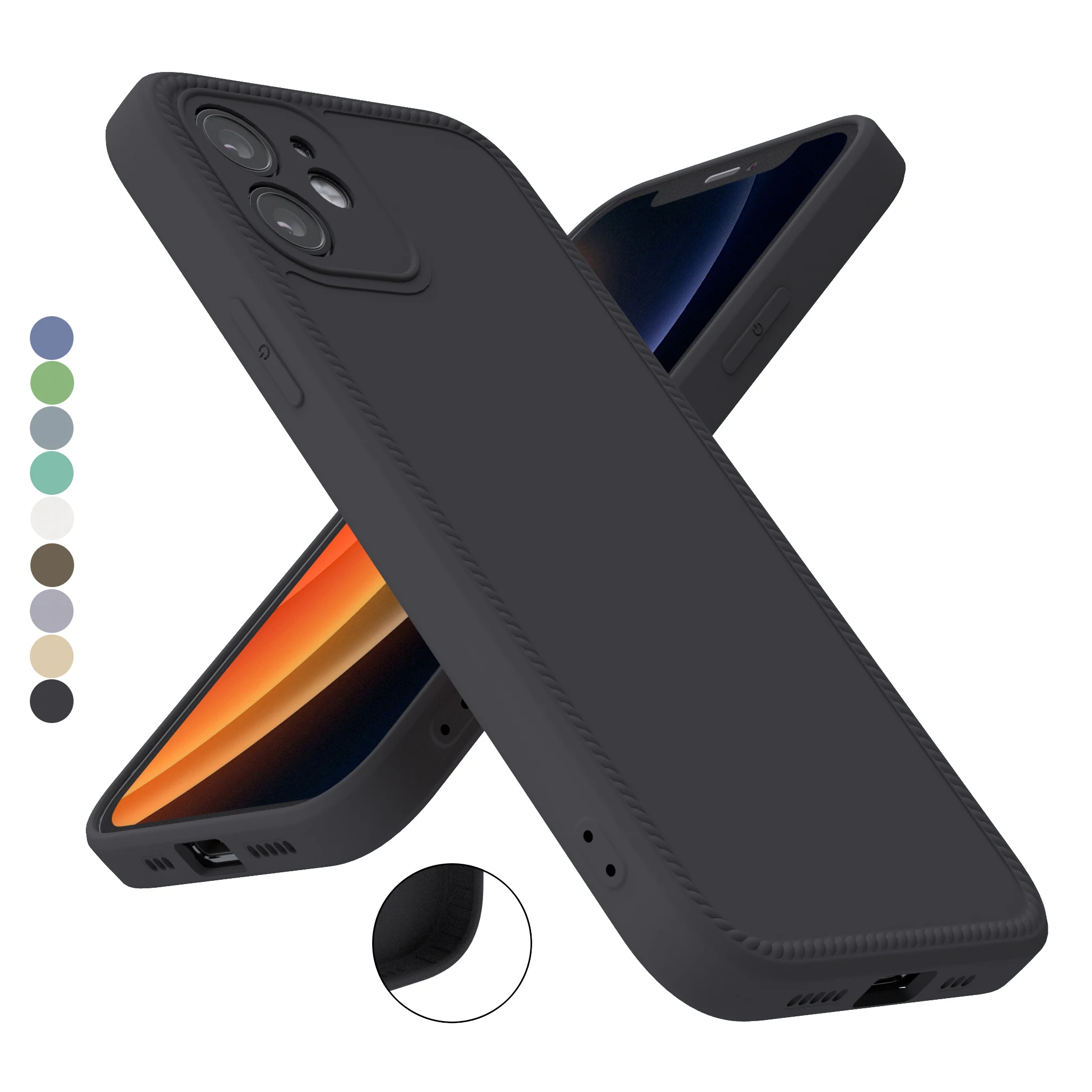 

Противоударный силиконовый чехол военного класса для телефона IPhone 12 11 13 Pro Xs Max, Защитные чехлы для камеры X Xr 7 8 Plus, яркий Чехол