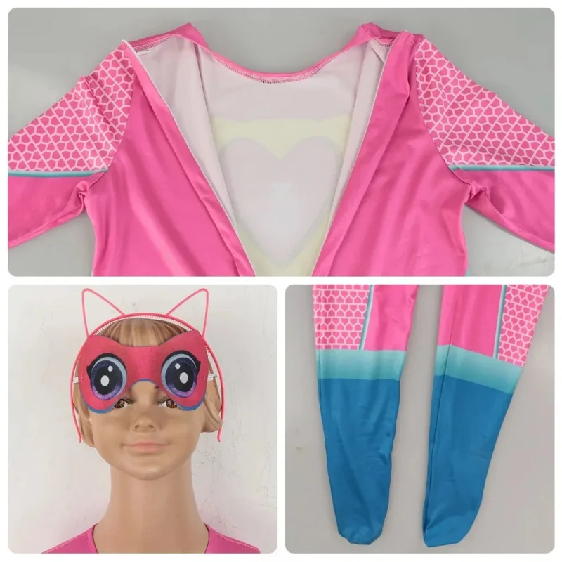 Костюм для косплея Джинни SuperKitties детское розовое боди маска аксессуары волос