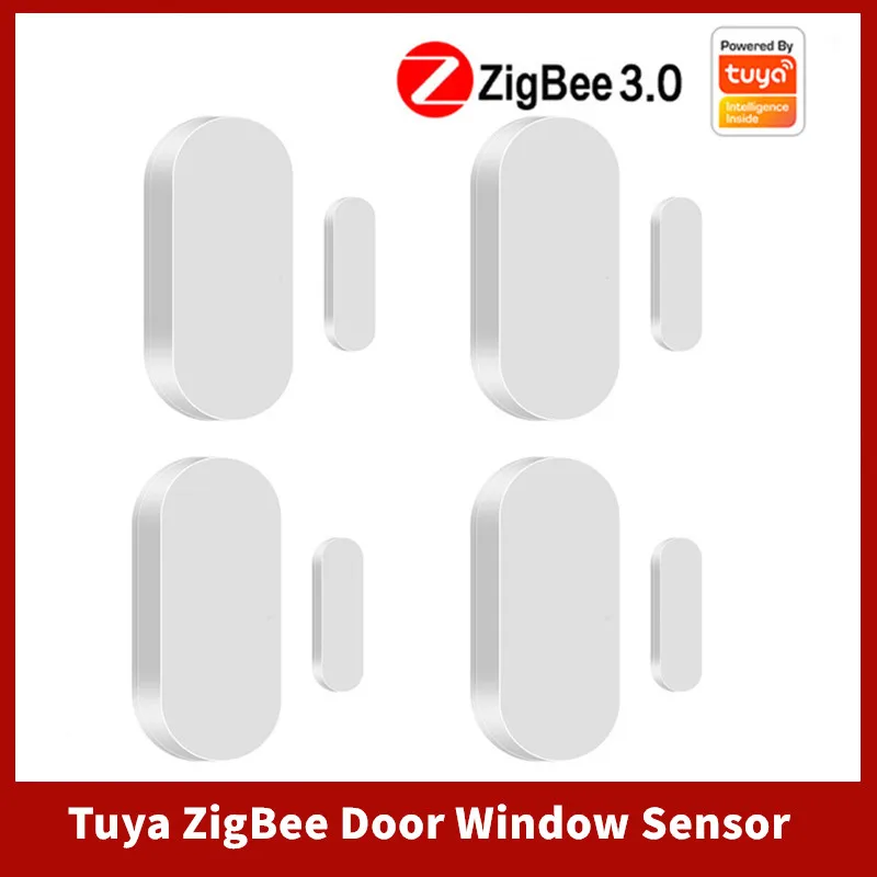 

Датчик окон и дверей Tuya ZigBee, магнитный прибор для контроля состояния, с дистанционным управлением, работает с Tuya Hub
