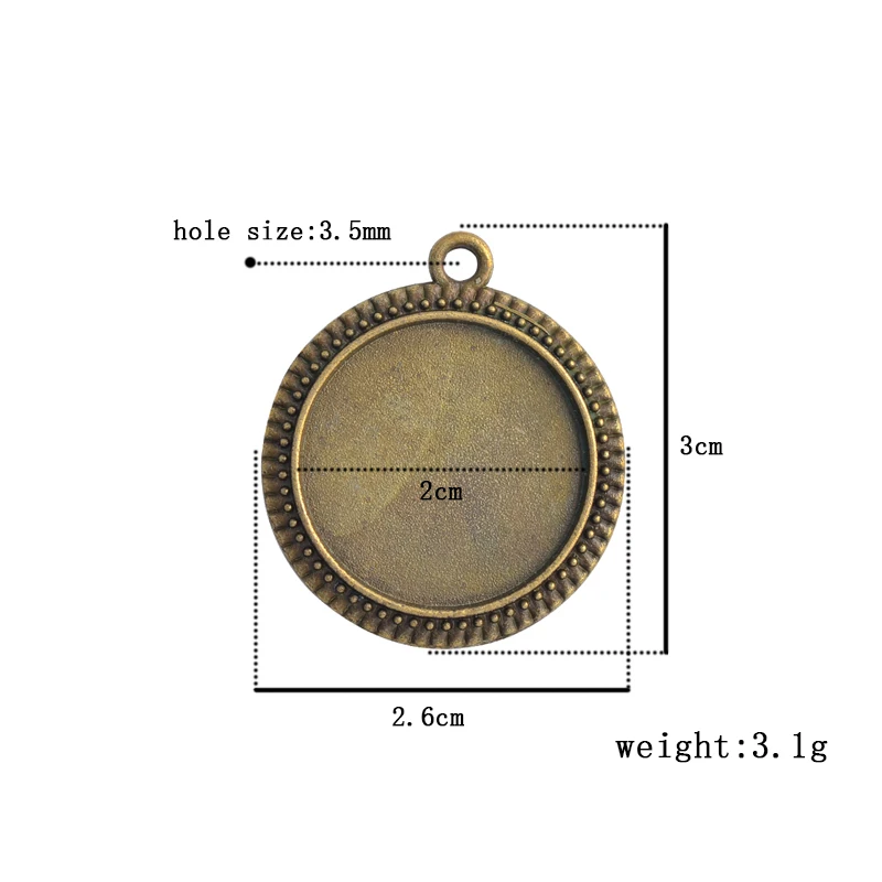 Оправа для кабошона OMGALA высокого качества Женские Подвески 20 мм дешевые круглые