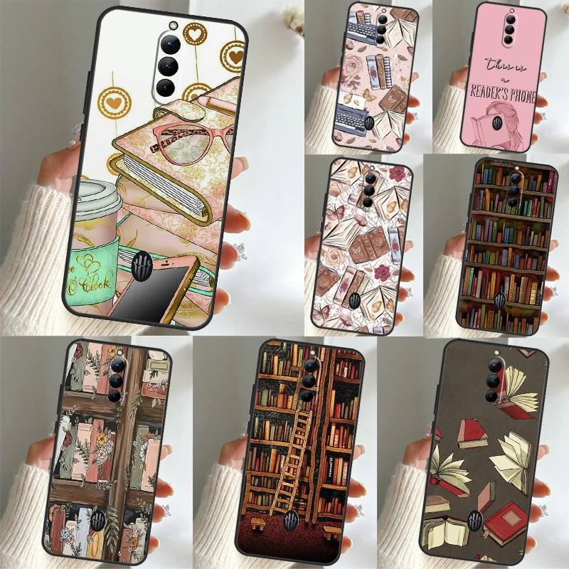 Library  Bookish Case For ZTE Nubia Red Magic 8 Pro 6S 7S 6 7 Pro 6R 5G 5S Cover Phone Shell Fundas