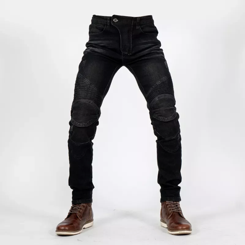 

New 2019 Men and women riding jeans Motorcycle riding anti-fall pants Outdoor cycling Pants with knee pads