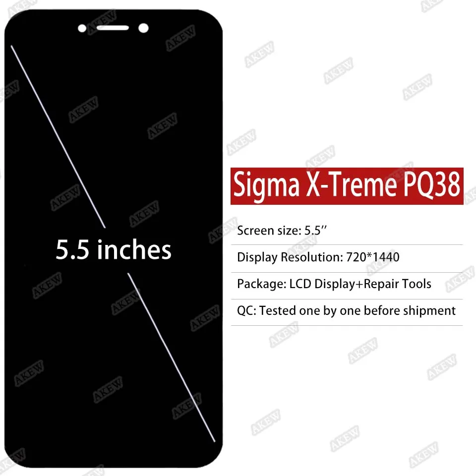 AKEW 5 &quotдля Sigma X-treme PQ38 ЖК-дисплей мобильный X-Treme дигитайзер сенсорного экрана
