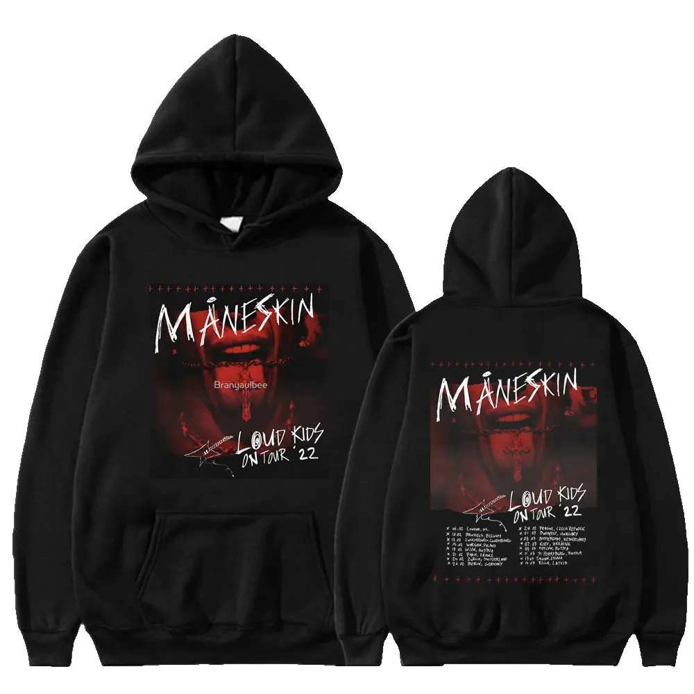 

Толстовка Maneskin Louds детская с капюшоном, винтажный Готический Свитшот оверсайз в стиле рок-группы, пуловер в стиле хип-хоп, уличная одежда