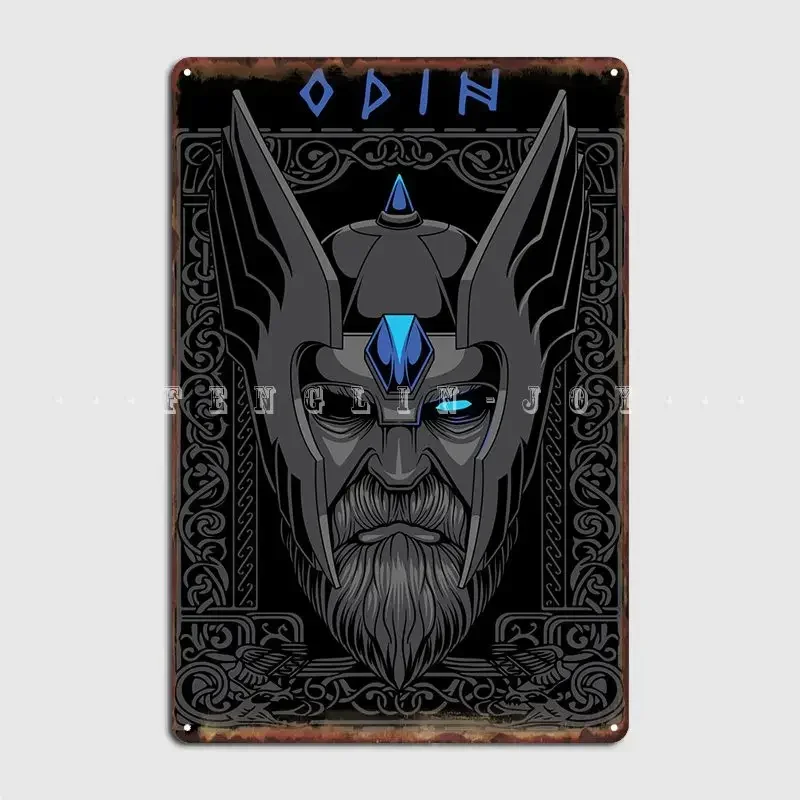 Фото Металлическая табличка Odin Allfather Asgard для клуба, бара, пещеры, винтажная настенная вывеска, жестяной плакат №1