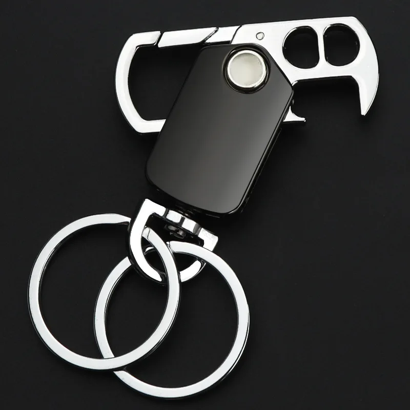 

Multi Functional Fingertip Decompression Artifact Carve LOGO Gifts 360 ° Bearing Rotation Smooth Activity Double Ring Buckle