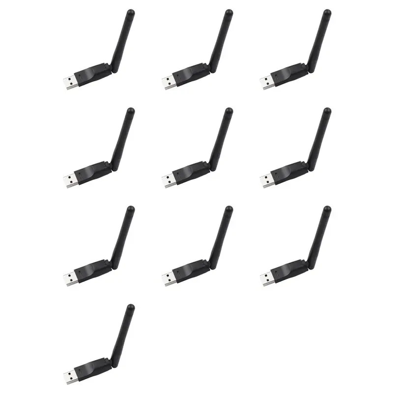 Фото Эффективный USB Wi-Fi адаптер 150 Мбит/с с чипом MT7601, 2,4 ГГц, поворотная антенна USB 2.0 для спутникового ресивера №1