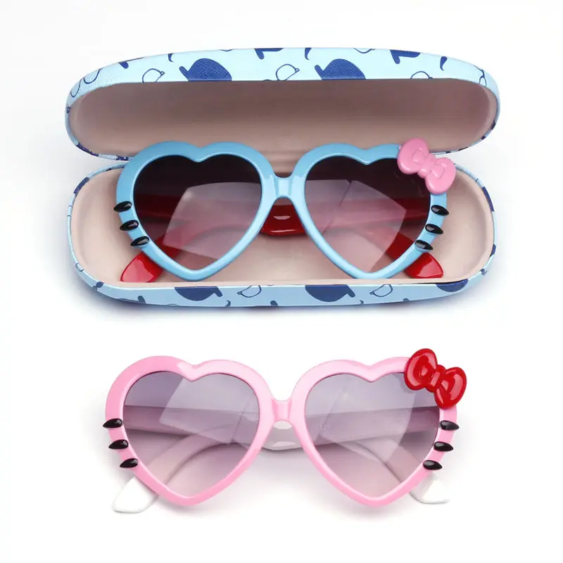 

Солнцезащитные очки Kawaii Sanrioed с аниме Hello Kittys, летние детские солнцезащитные очки в форме сердца, аксессуары для защиты от УФ-лучей, игрушечное украшение, подарок для девочки