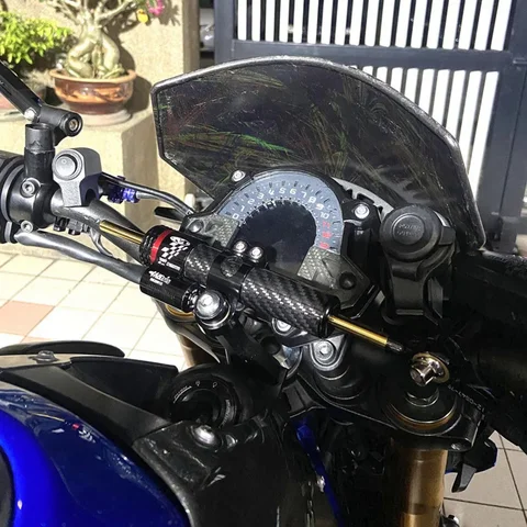 Углеродный стабилизатор рулевого демпфера из углеродного волокна для мотоцикла Kawasaki Z900 Z 900, комплект поддержки кронштейна для амортизаторов 2017 2021 2022 2023