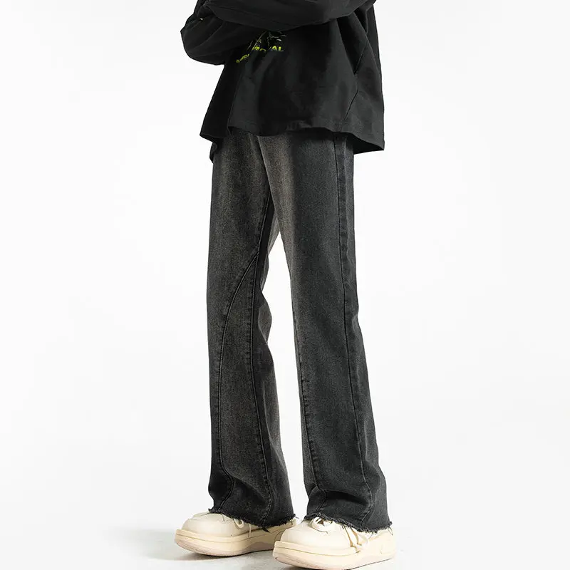 

High Street Straight Jeans Pants Men Fashion Denim Trousers Male Casual Baggy Men/Women Jeans Korean Overalls Streetwear