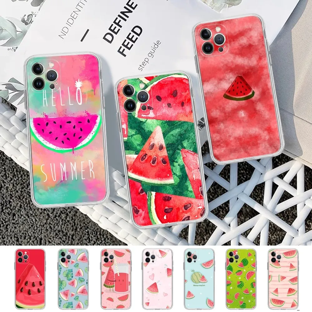 

Watermelon Phone Case for iPhone 8 7 6 6S Plus X SE 2020 XR XS 14 11 12 13 Mini Pro Max Mobile Case