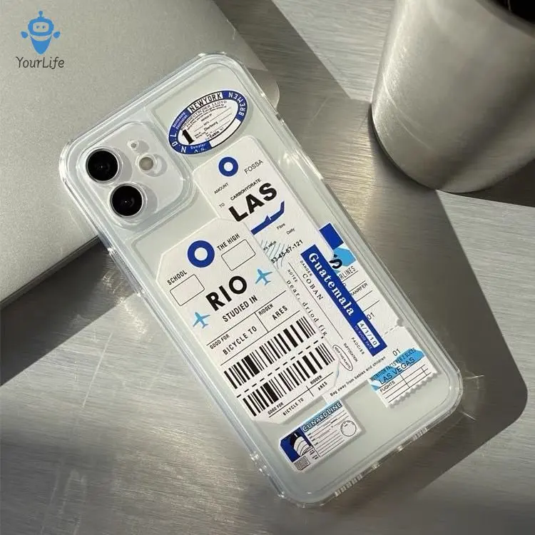 

IG fashion iPhone case label ticket pattern soft case for iPhone 14,13,12,11,x,xr,7/8,SE Anti-drop protective iphone 13 pro case
