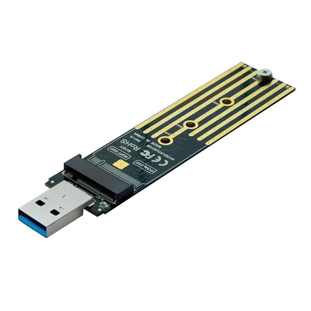 Адаптер M.2 SSD SATA/NVMe к USB 3.1 B+M Key/M Key M2 Riser Card Плата Внешний корпус жесткого диска