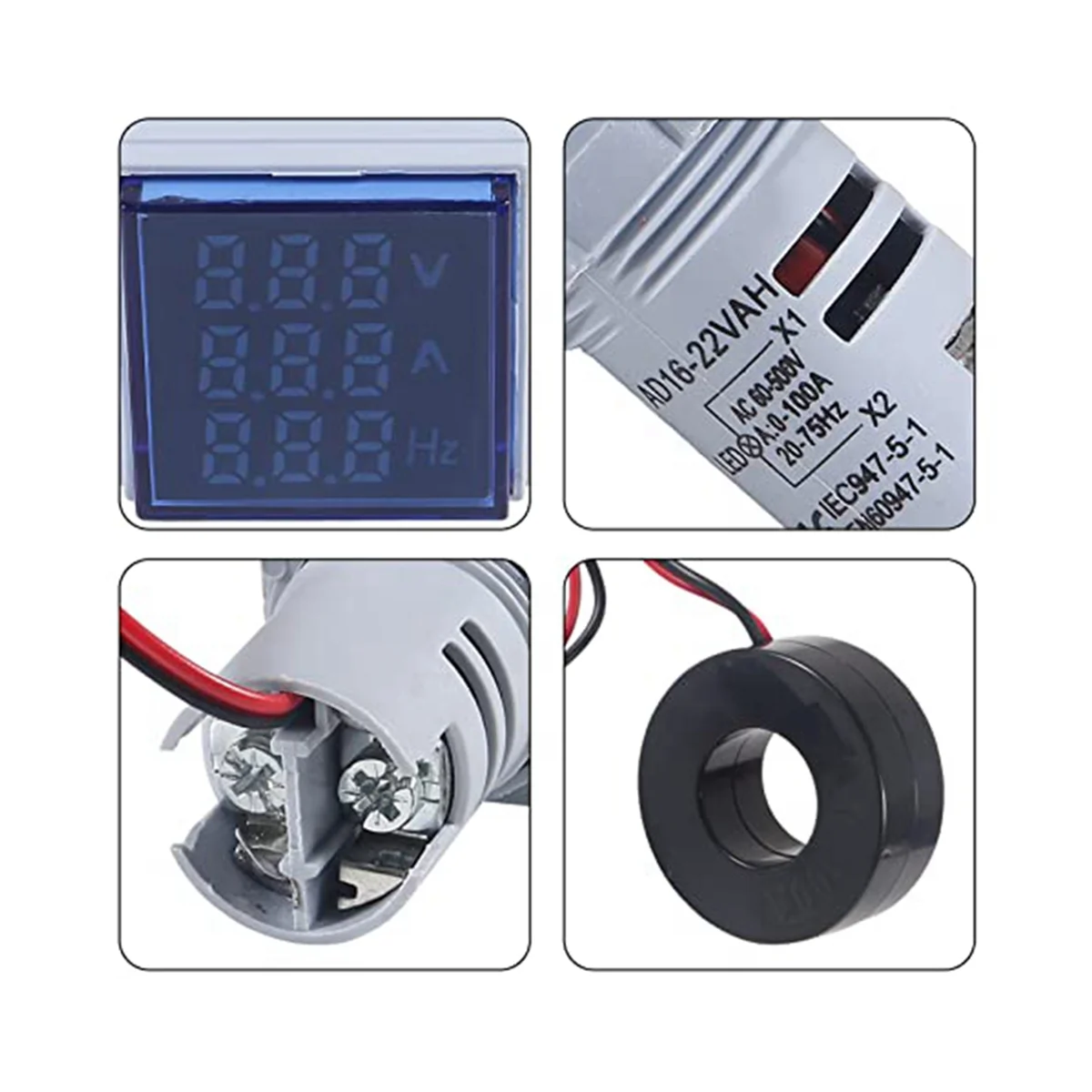 2 шт. цифровой вольтметр-амперметр амперметр переменный ток 60-500 в