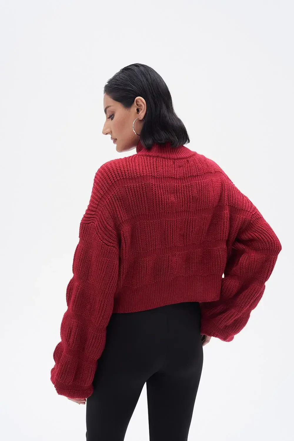 Женские свободные кардиганы на молнии однотонные свитера с рукавами-фонариками