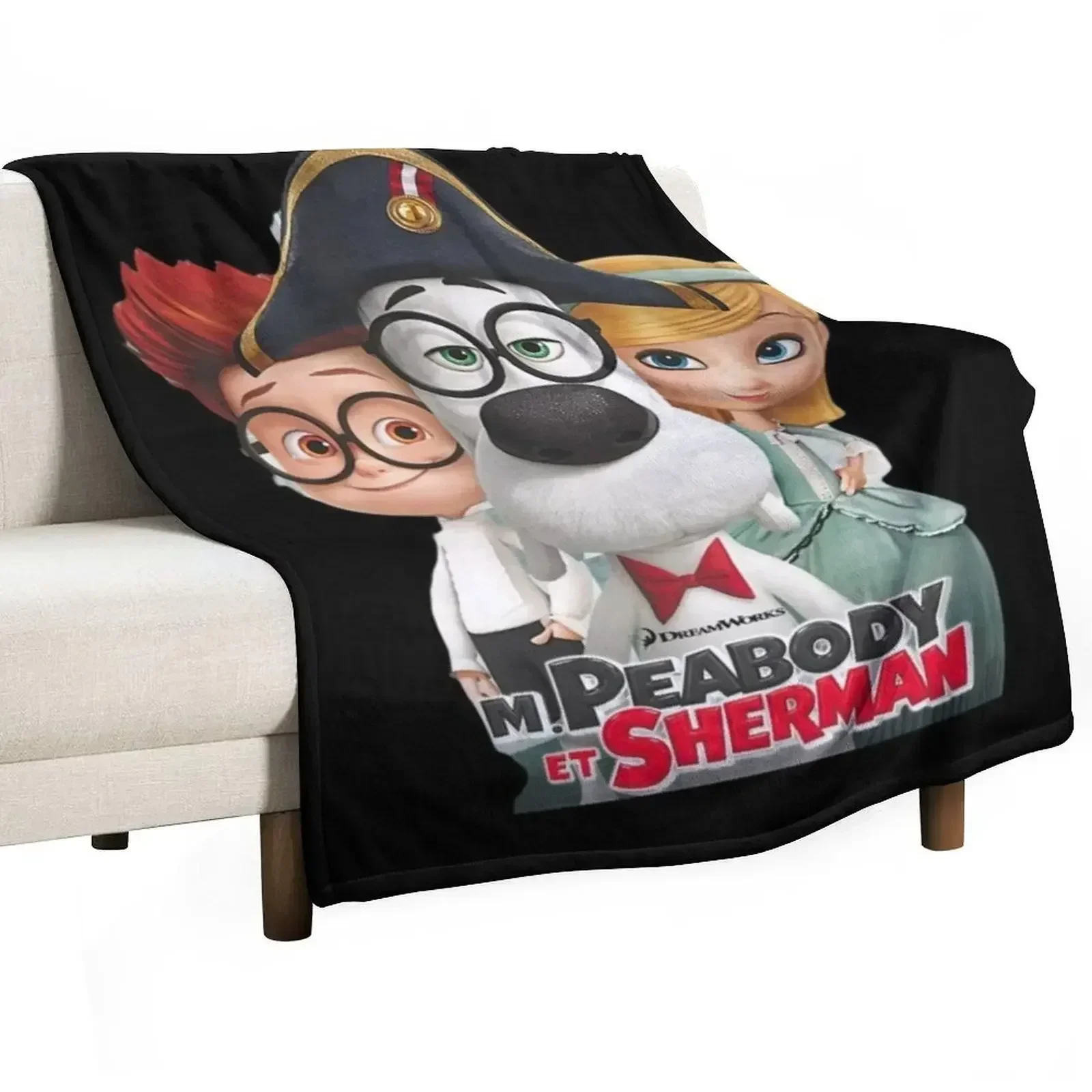 Декоративное одинарное роскошное одеяло Mr Peabody And Sherman