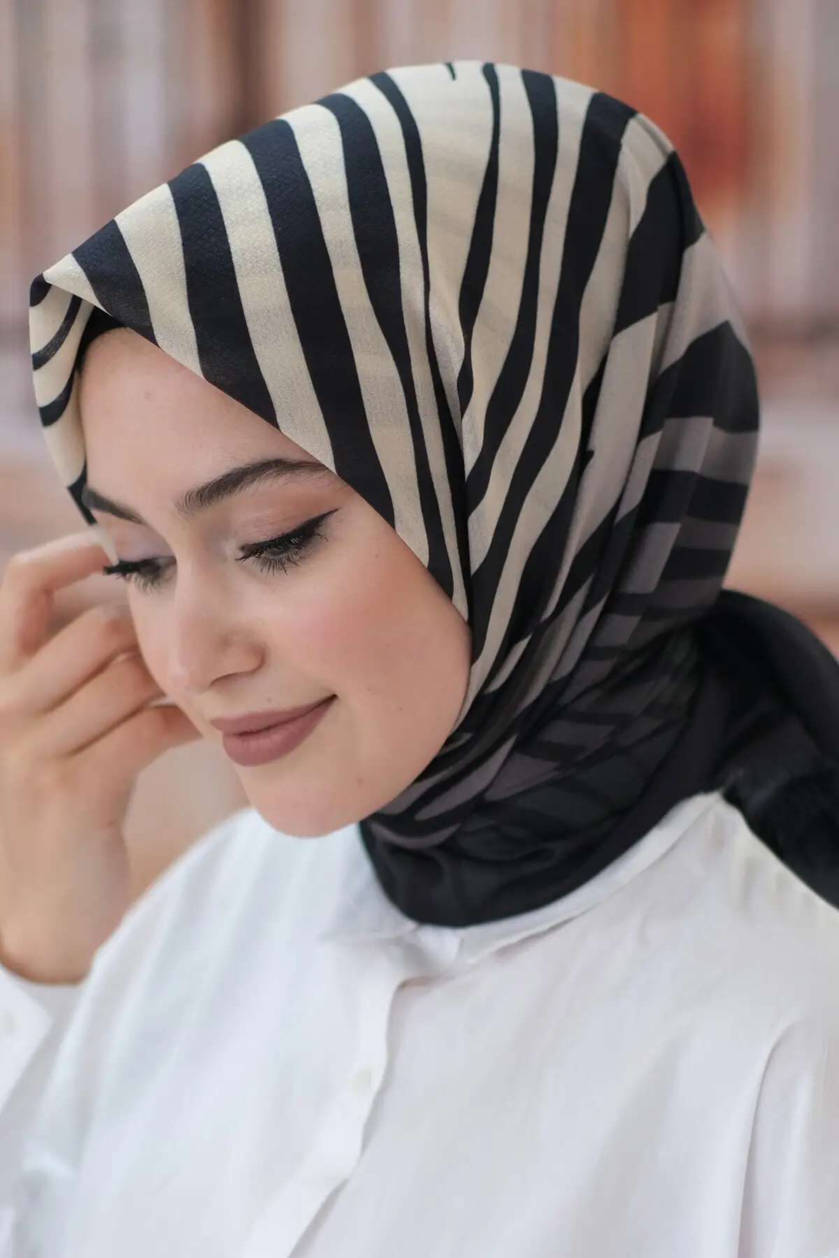 

Patterned Cotton Scarf-Mede014 Hijab Clothing