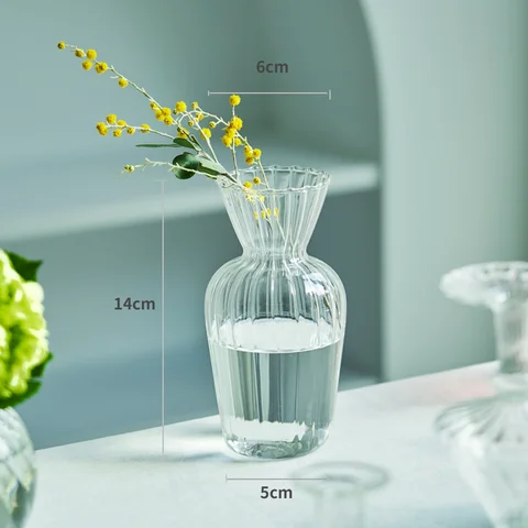 Прозрачная ваза, современное искусственное украшение для дома, свадьбы, прозрачная стеклянная ваза, Скандинавская фотогидропонная ваза