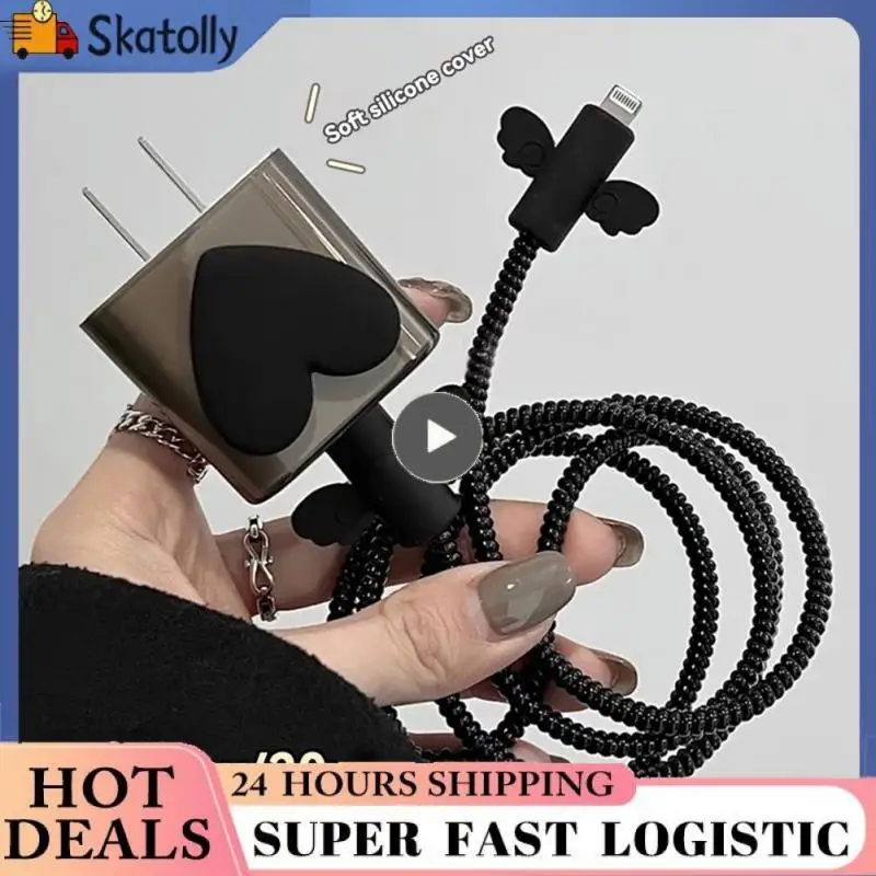 

Extend The Life Of The Charger Data Cable Protective Cover 20w Data Line Protective Sleeve A Variety Of Styles Cute New