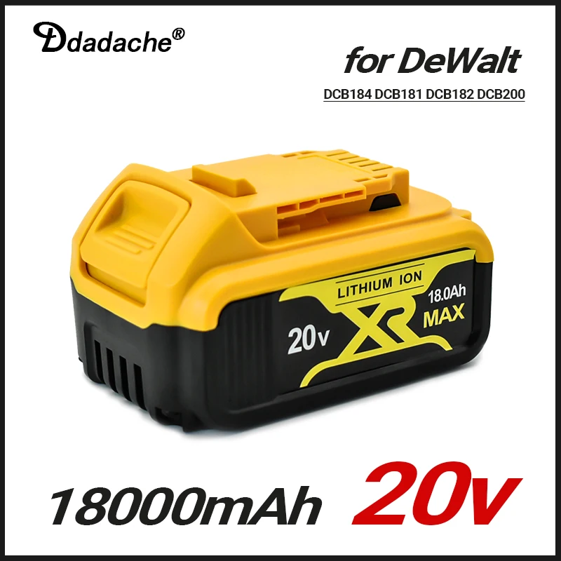 

100% Brand NEW For DeWalt 18V 18.0Ah Rechargeable Power Tools Battery with LED Li-ion Replacement DCB205 DCB204-2 20V DCB206