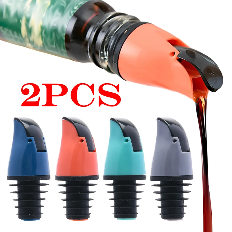 

1/2Pcs Automatic Oil Bottle Stopper Cap Seasoning Bottle Dispenser Wine Sauce Nozzle Leak-Proof Plug Bottle Stopper Kitchen Tool