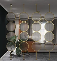 tempered changhong glass small family living room simple rotary hanging screen light luxury modern entrance screen partition