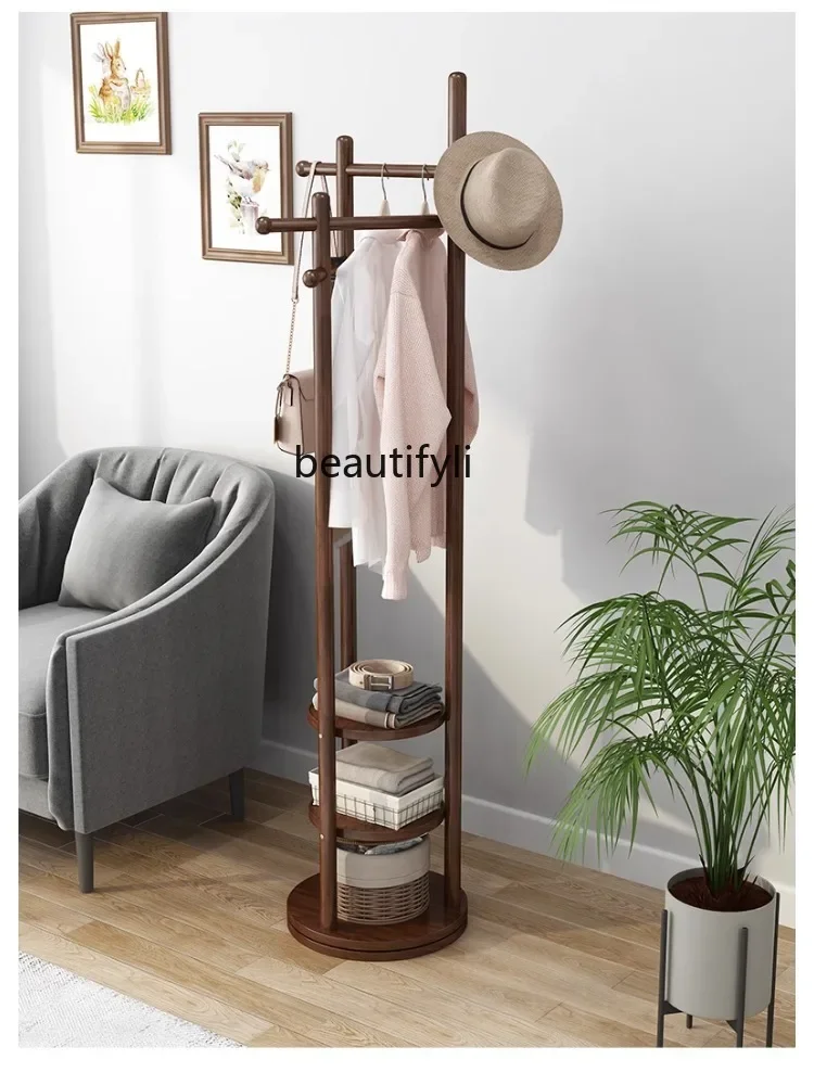 Вращающаяся вешалка из массива дерева напольная для спальни дверная простая