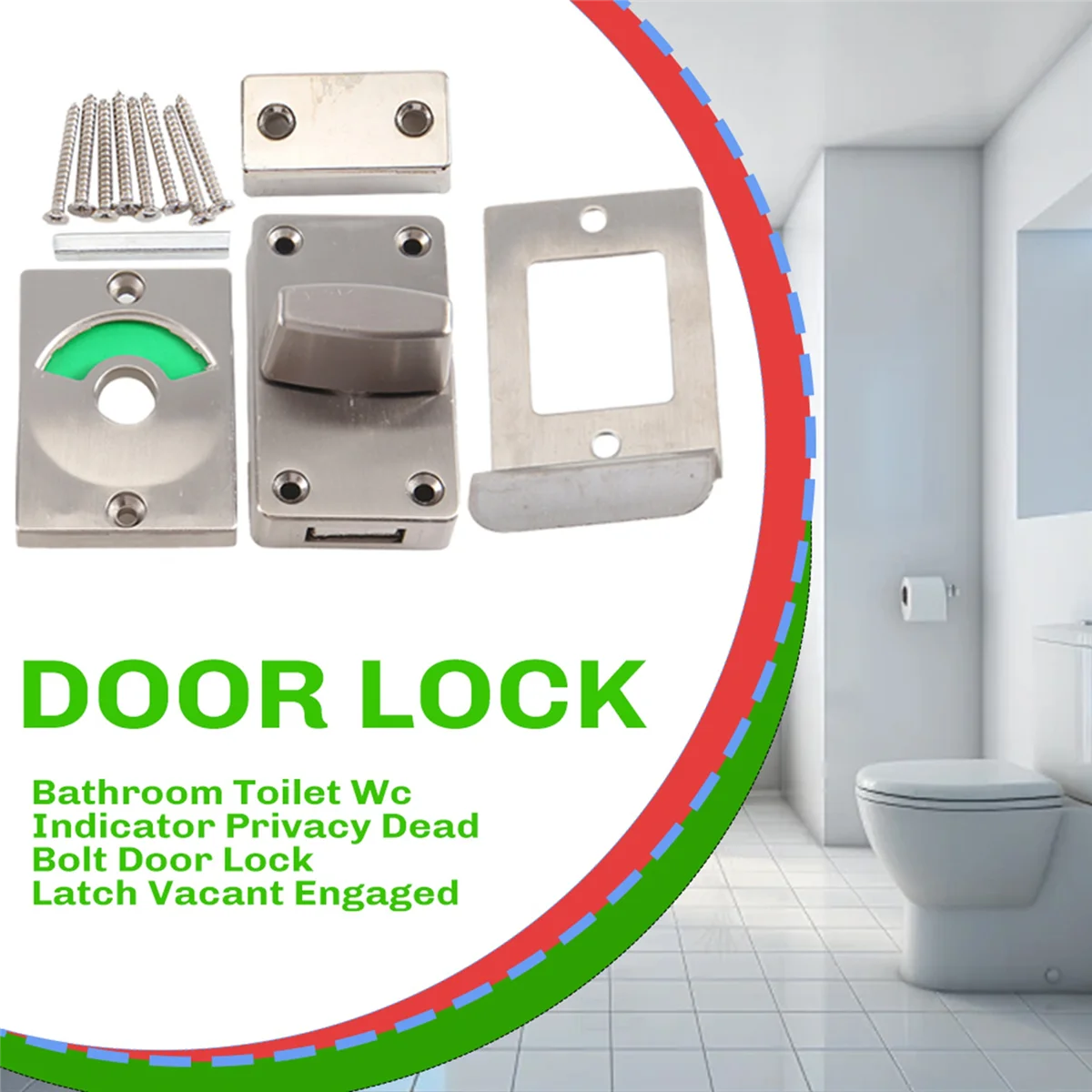 Ванная комната туалет индикатор туалета конфиденциальность засов дверной замок