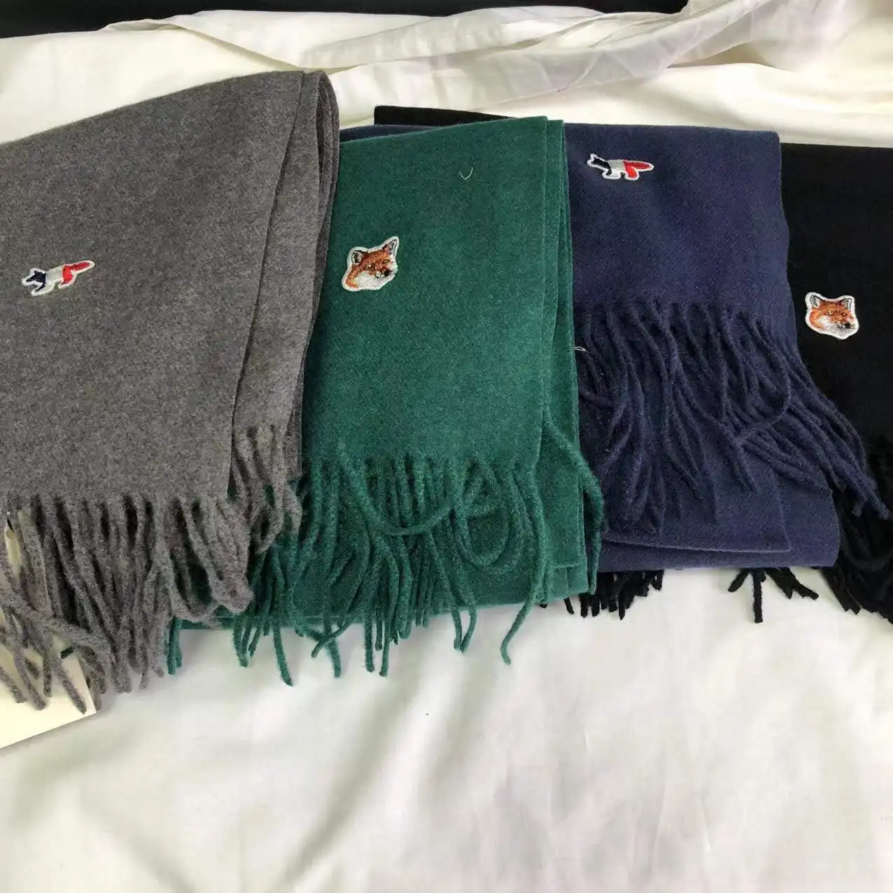 100% шерстяной женский/мужской шарф 2021 зимний оригинальный длинный с вышивкой |