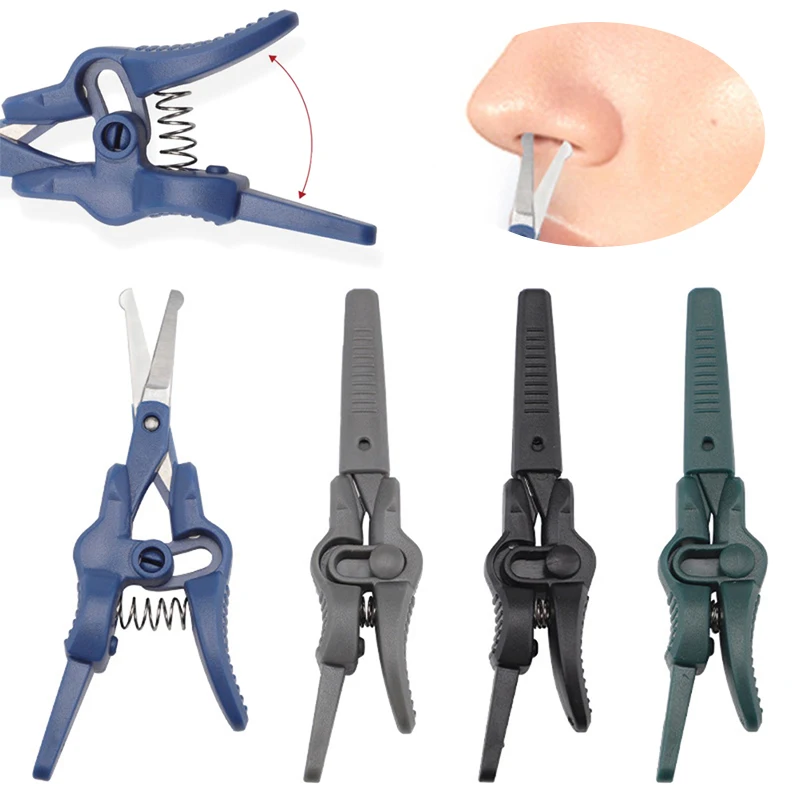 

Nose Hair Scissors Stainless Steel Round Head Beauty Trimmer Nose Hair Trimmer Portable Ergonomics Nose Hair Cutter