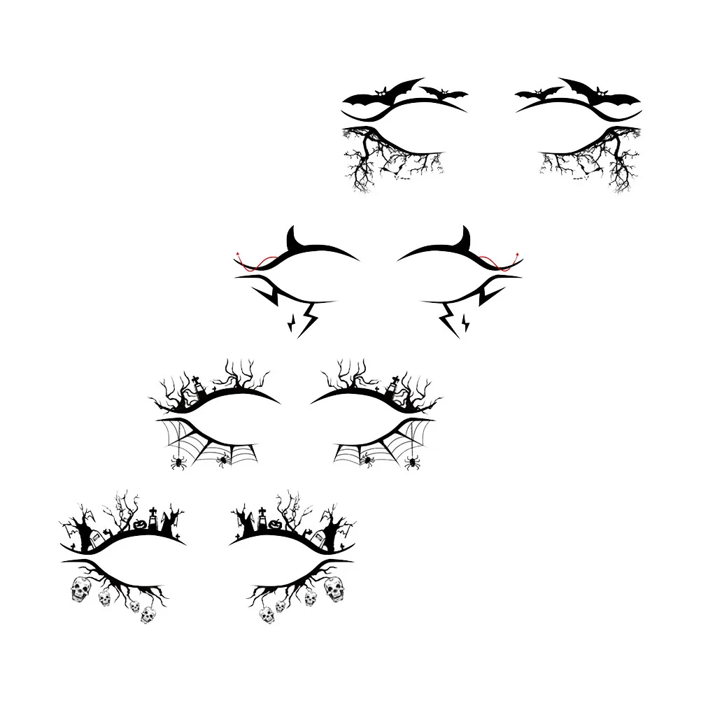 

Stickers Eye Temporary Makeupeyeliner Eyeshadow Spider Face Web Deadprops Cosplayhorror Theday Eyelid Sticker Eyelash Decals