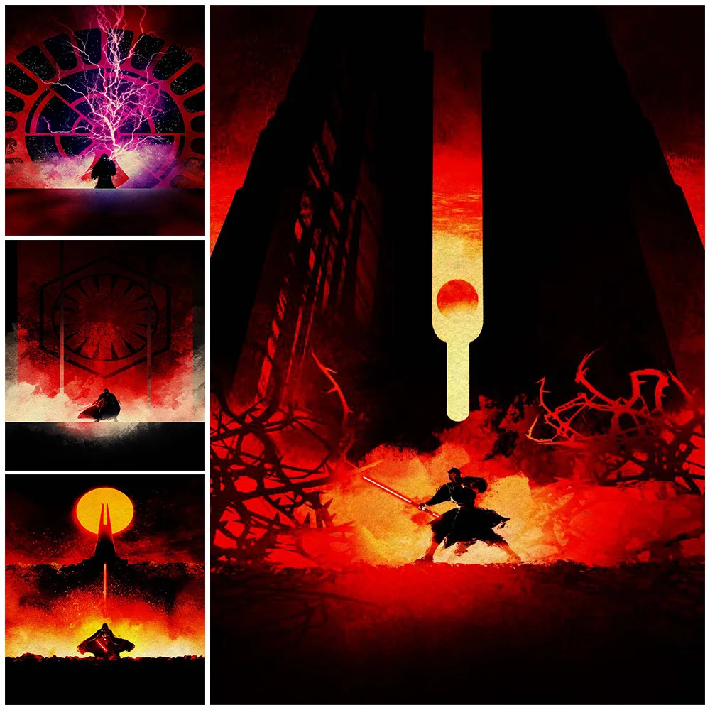 Дарт Maul Сиут Вейдер Кайло Рен персонажи фильмов научной фантастики настенная