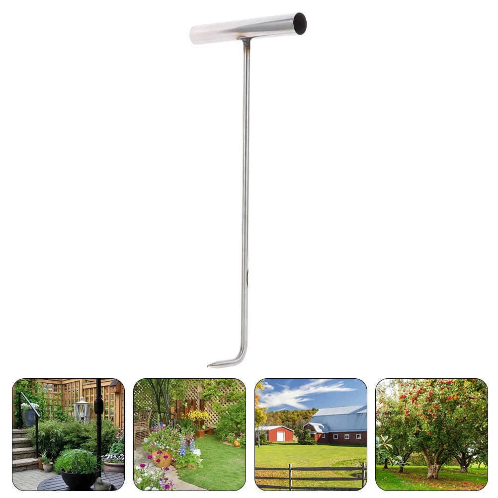 

Manhole Cover Hook T Handle Utility Hooks Post Puller Heavy Duty Spring Tool Handy Tools Lifting Stainless Steel
