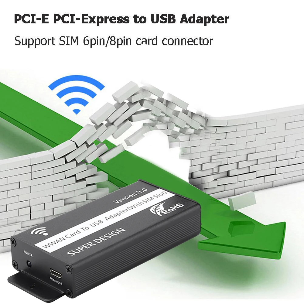 Мини PCI-E PCI Express беспроводной адаптер для USB с слотом SIM-карты преобразователь