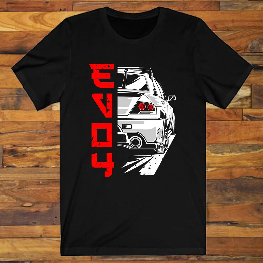 Lancer EVO Evolution 4 IV Racing Car Men's Black T-Shirt S-5XL