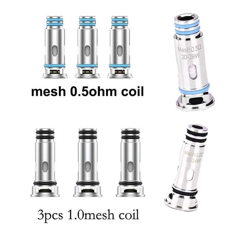 3pcs/pack Coils 0.5ohm 1.0ohm Mesh Coil Head For Jelly Box Nano Replacement Coils Head
