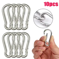 10pcs mini carabiners alloy spring carabiner snap hooks carabiner clip keychain outdoor camping climbing hiking d ring buckles