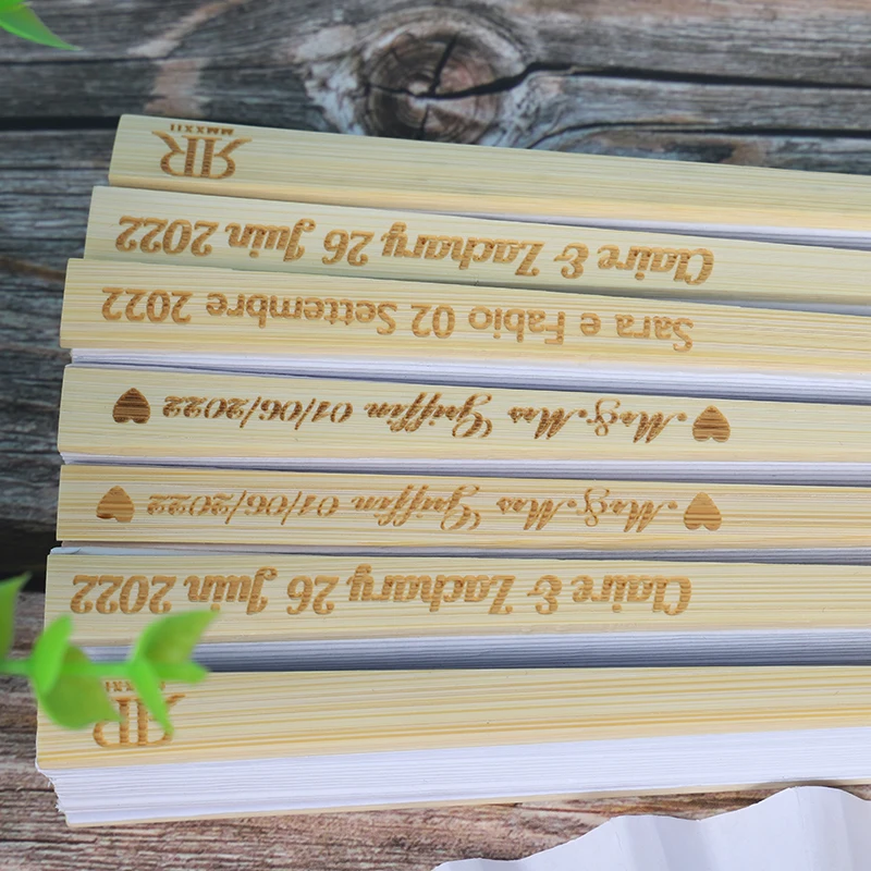 30/50 персонализированные резные складные вееры свадьба гостевые подарки