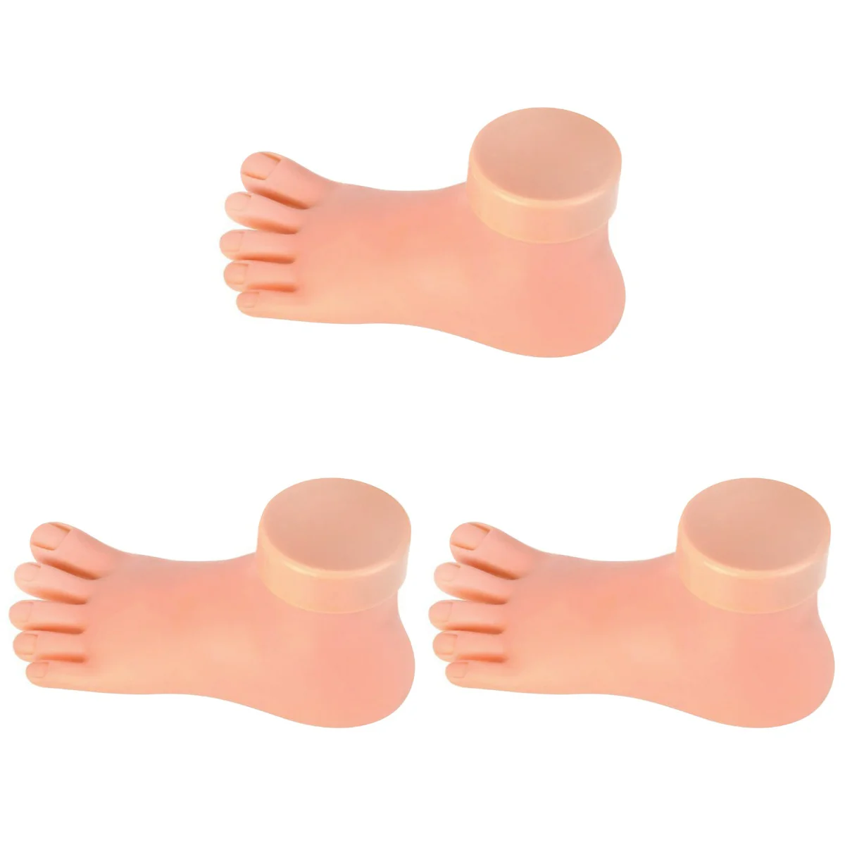 

3 pcs Nail Practice Foot Model Manicure Training Model Practice Tool