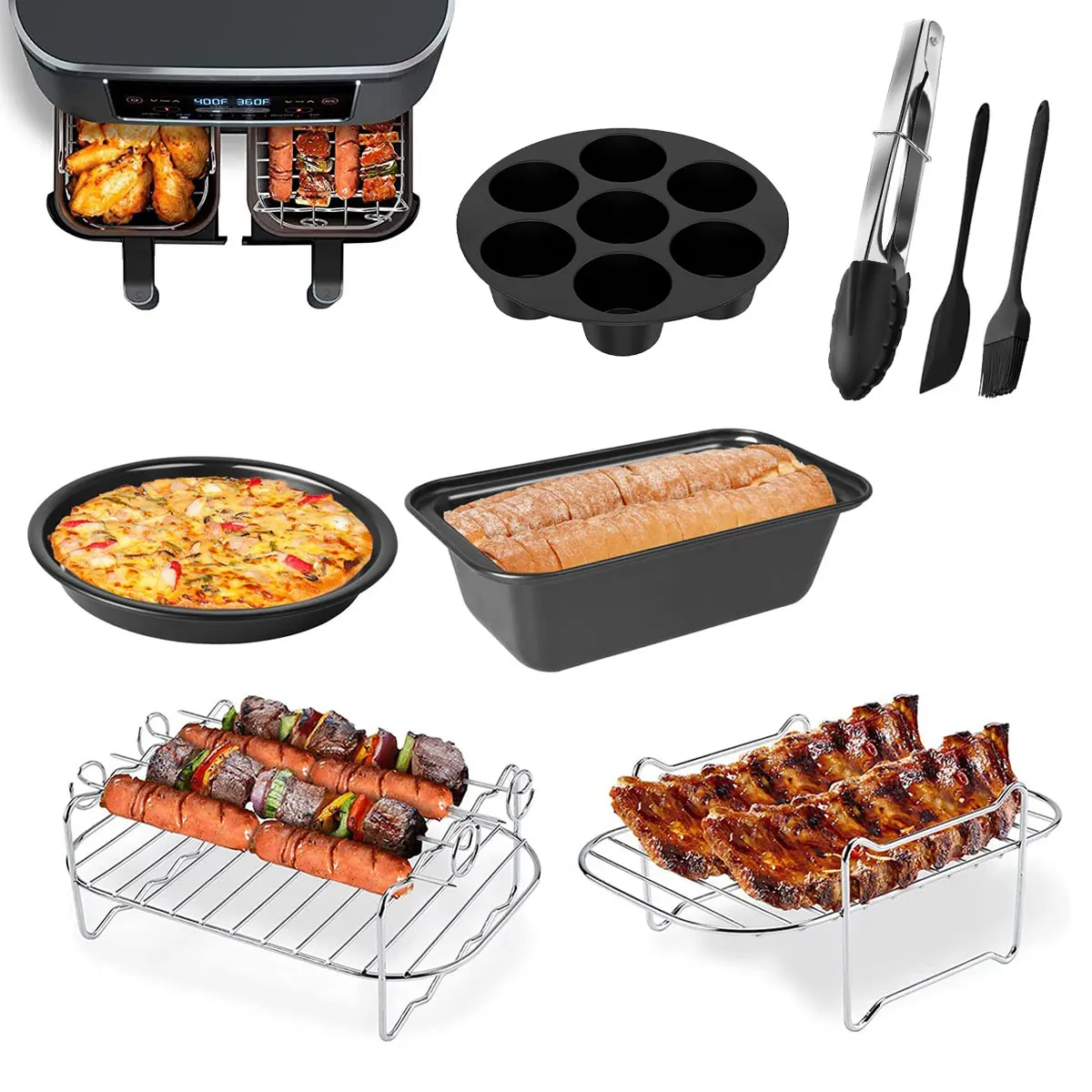 

8 шт., набор аксессуаров для фритюрницы, нержавеющая сталь 304