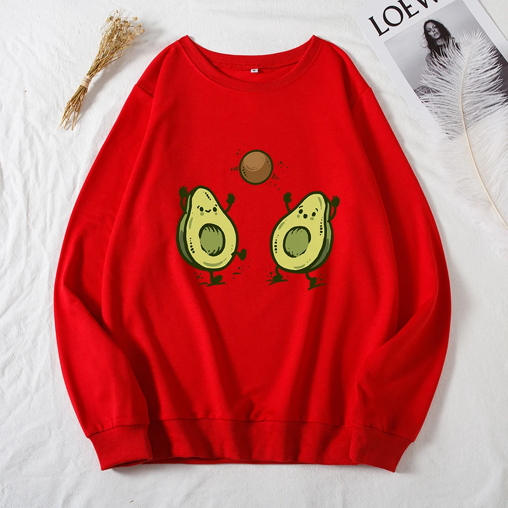 Женский свитшот с длинным рукавом и принтом авокадо |
