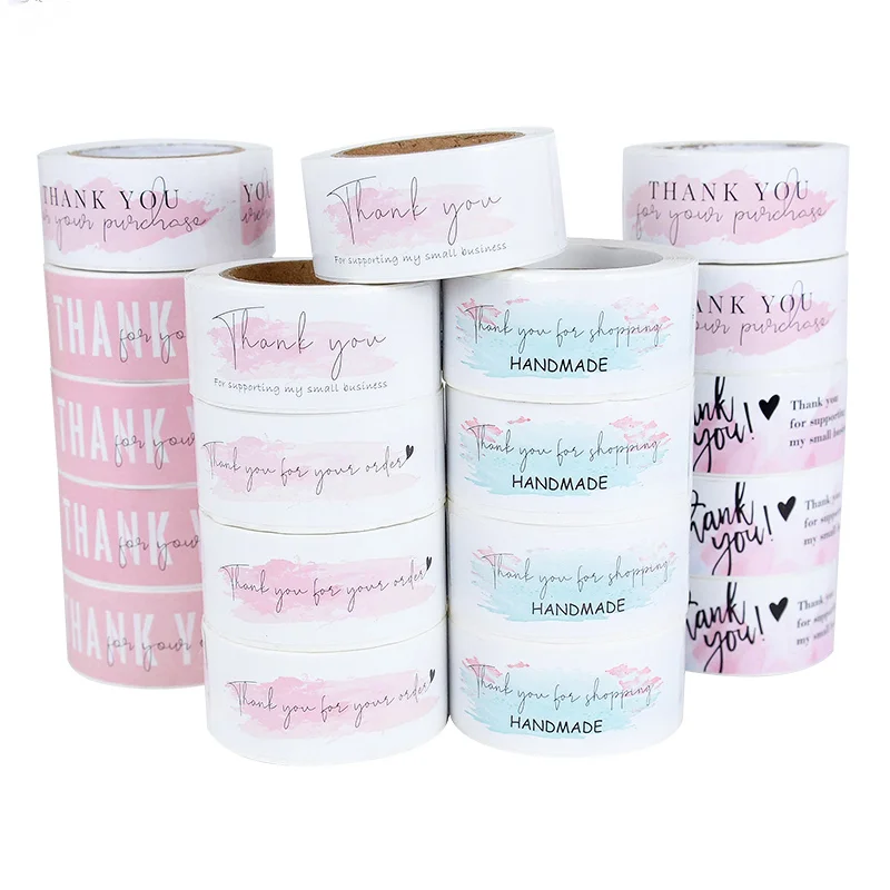 

120pcs/roll Thank You for Your Order Stickers Labels for Envelope Sealing Sticker DIY Handmade Packaging Gift Decor Sticker
