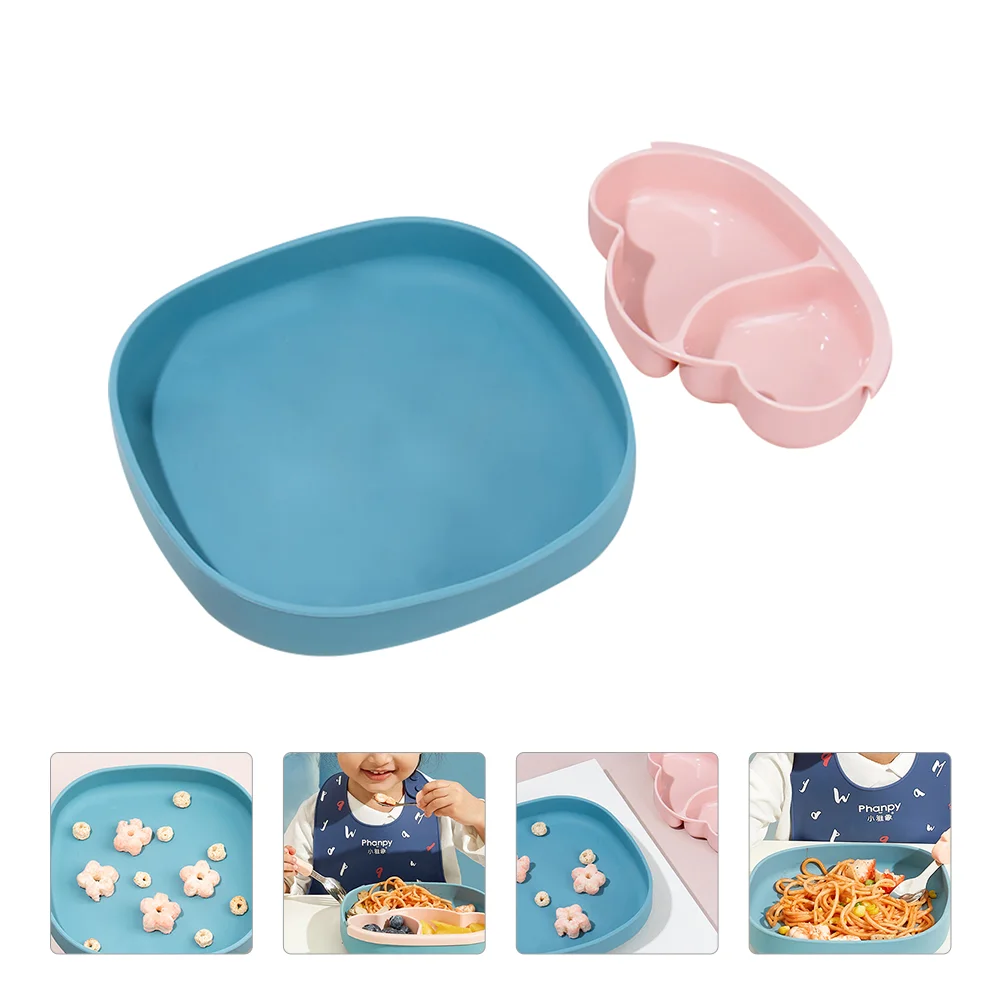 

1pc Dinner Plate Non-Slip Suction Cup Dinner Plate Tableware Feeding Plate for Kids Toddlers