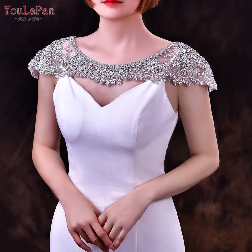 

YouLaPan Wedding Bridal Stoles Rhinestone Woman Cape Bride Dress Shawl Bolero Top Evening Party Bridal Dress Woman Wraps SG37