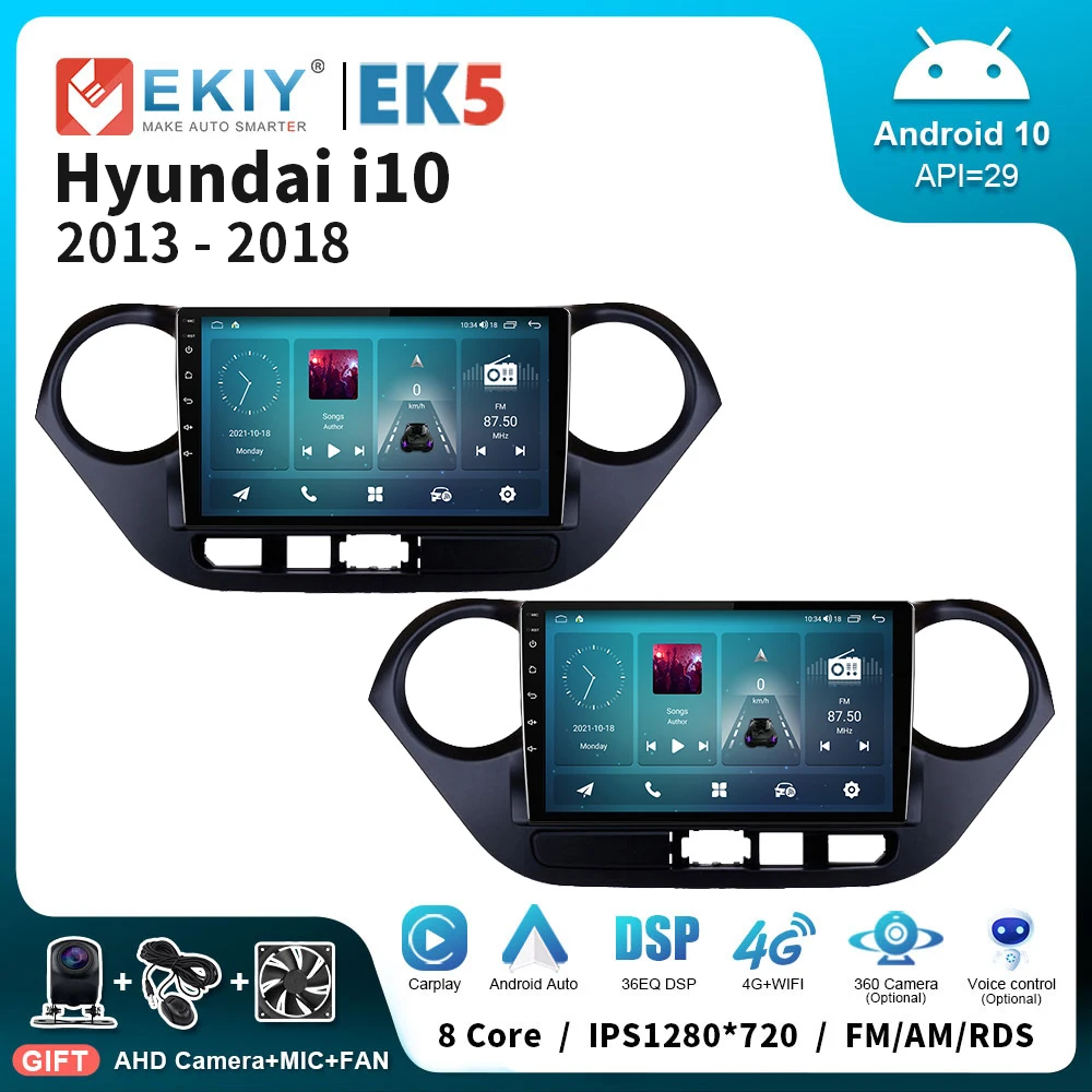 

EKIY EK5 Android Car Radio For Hyundai I10 2013 - 2018 Stereo Multimedia Video Player Navigation GPS Auto Carplay 2Din Head Unit