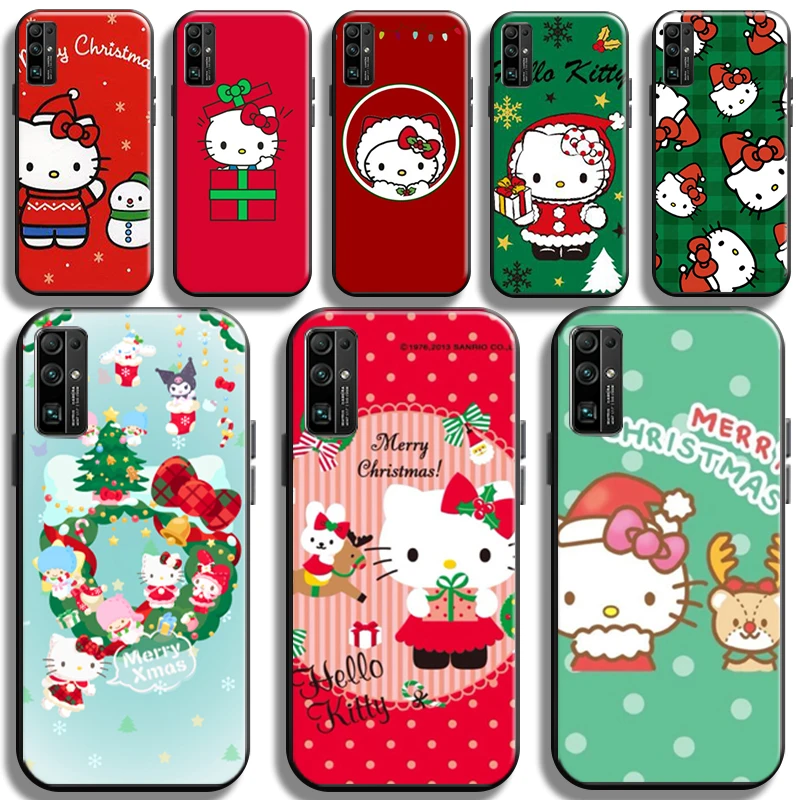 

Christmas Hello Kitty Kuromi For Huawei Honor 30 PRO Phone Case TPU Shell Cover Carcasa Cases Shockproof Liquid Silicon Soft