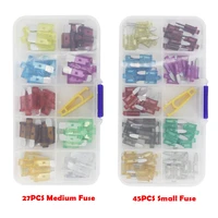 5 40a automotive fuse with indicator light pilot 27pcs medium45pcs small 32v plug in type automotive fuse with box and clip