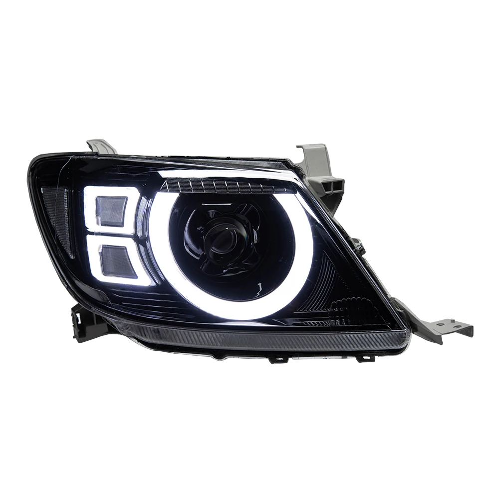 Фото Новые светодиодные фары для Toyota Hilux Revo Vigo 2008-2011, 100 Вт, с линзой-проектором, в стиле Defender, передние фонари, в идеальном состоянии №1
