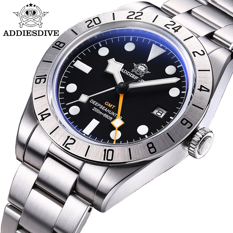 Мужские часы ADDIESDIVE 39 мм 20Bar Diver GMT BGW9 супер светящийся календарь дисплей из