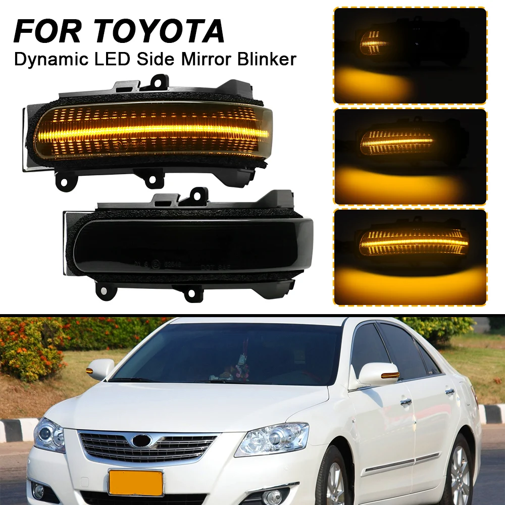 

Dynamic Turn Signal Lights For Toyota Camry Prestige Vios XV40 Aurion Side Mirror Blinker Error Free 2PCS LED Indicator Lamps